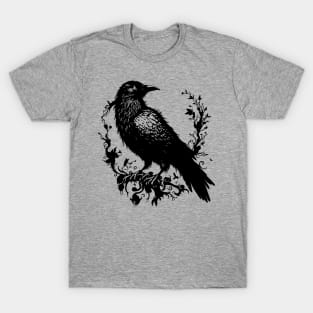 Black Raven on the tree T-Shirt